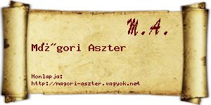 Mágori Aszter névjegykártya